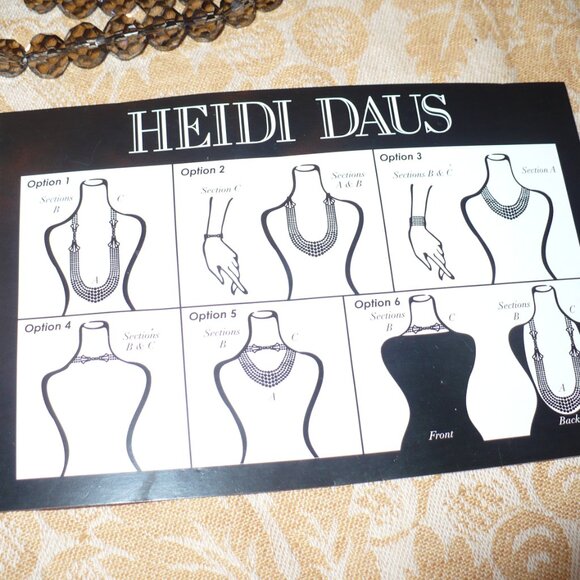 HEIDI  'AGE OF ELEGANCE' MULTI STRAND NECKLACE,  BRACELETS, EARRINGS - Picture 3 of 3